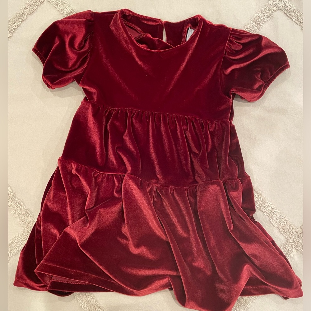 ZARA Toddler Girls Short-sleeve Velvet Dress